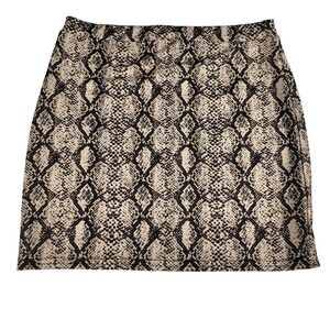 Boohoo‎ Snakeskin Mini Skirt Animal Print Party Fashion Forward Size US12